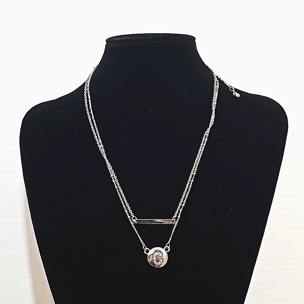 5/$25 - Double Chain Initial "C" Necklace